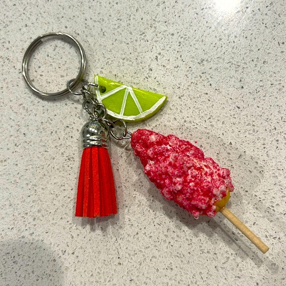 Handmade Accessories - Mexican Elote w/ Limon Keychain - Fun and Unique Gift